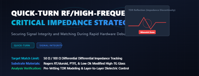 नवीनतम कंपनी ब्लॉग के बारे में Signal Integrity: Critical Impedance Matching Strategies for Quick-Turn High-Frequency PCBs During Debugging