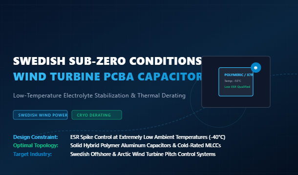 नवीनतम कंपनी ब्लॉग के बारे में Navigating Swedish Sub-Zero Conditions: Capacitor Selection and Thermal Derating for Wind Turbine PCBA