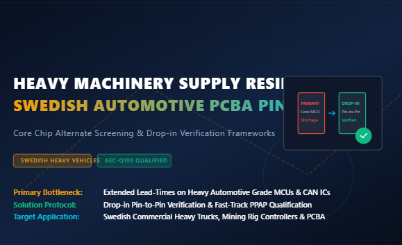 नवीनतम कंपनी ब्लॉग के बारे में Overcoming Heavy Machinery Supply Bottlenecks: Pin-to-Pin Chip Qualification for Swedish Automotive Assembly